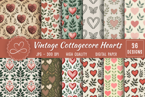 Download Vintage Cottagecore Heart Leaves - Premium Resources